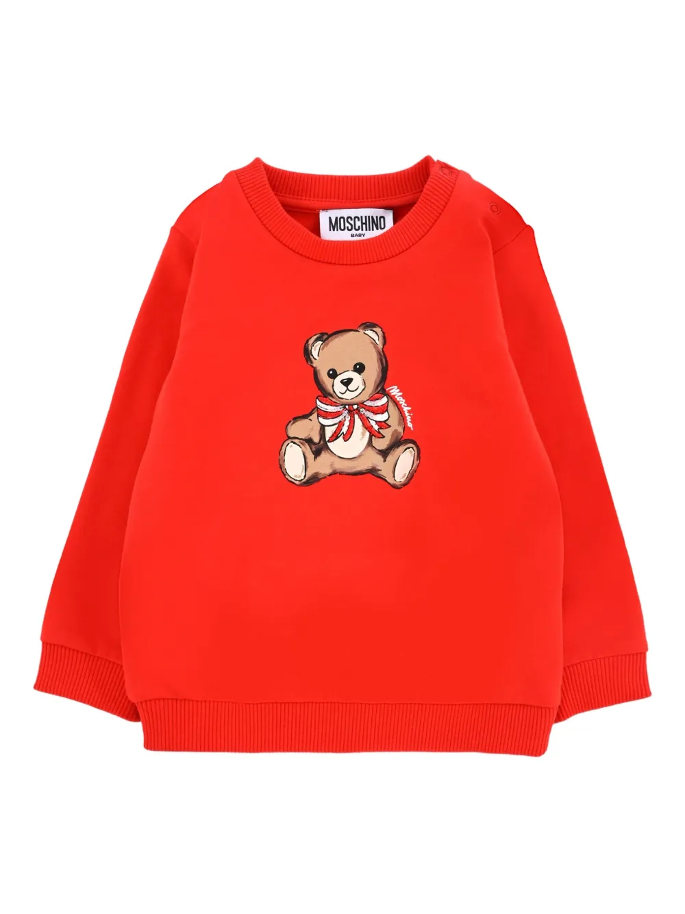 Moschino Kids Sweater met teddybeerprint Rood