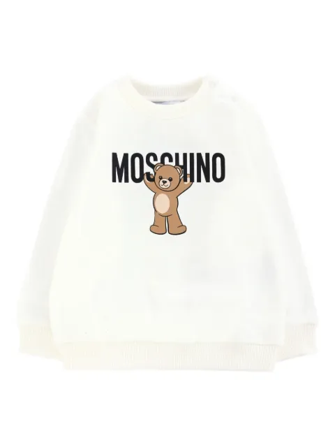 Moschino Kids teddy-print crew-neck sweatshirt
