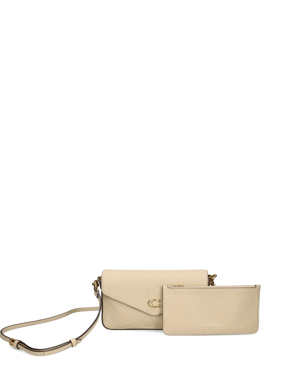 Coach Crossbodytas met logo-reliëf Beige