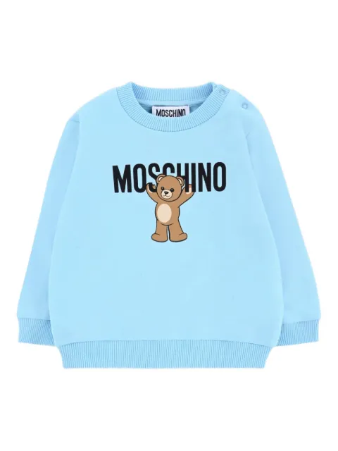 Moschino Kids teddy-print crew-neck sweatshirt
