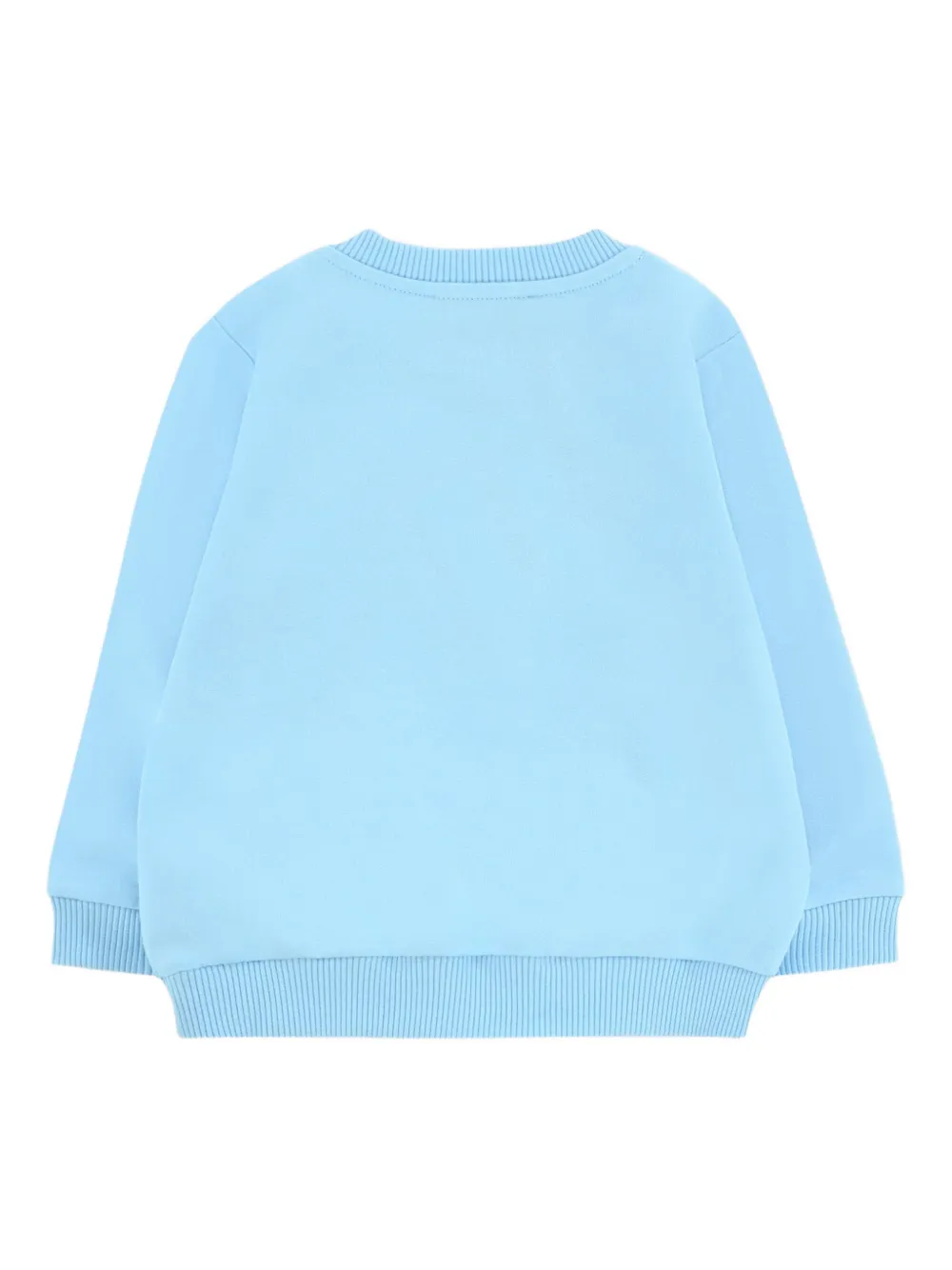 Moschino Kids teddy-print crew-neck sweatshirt Blauw