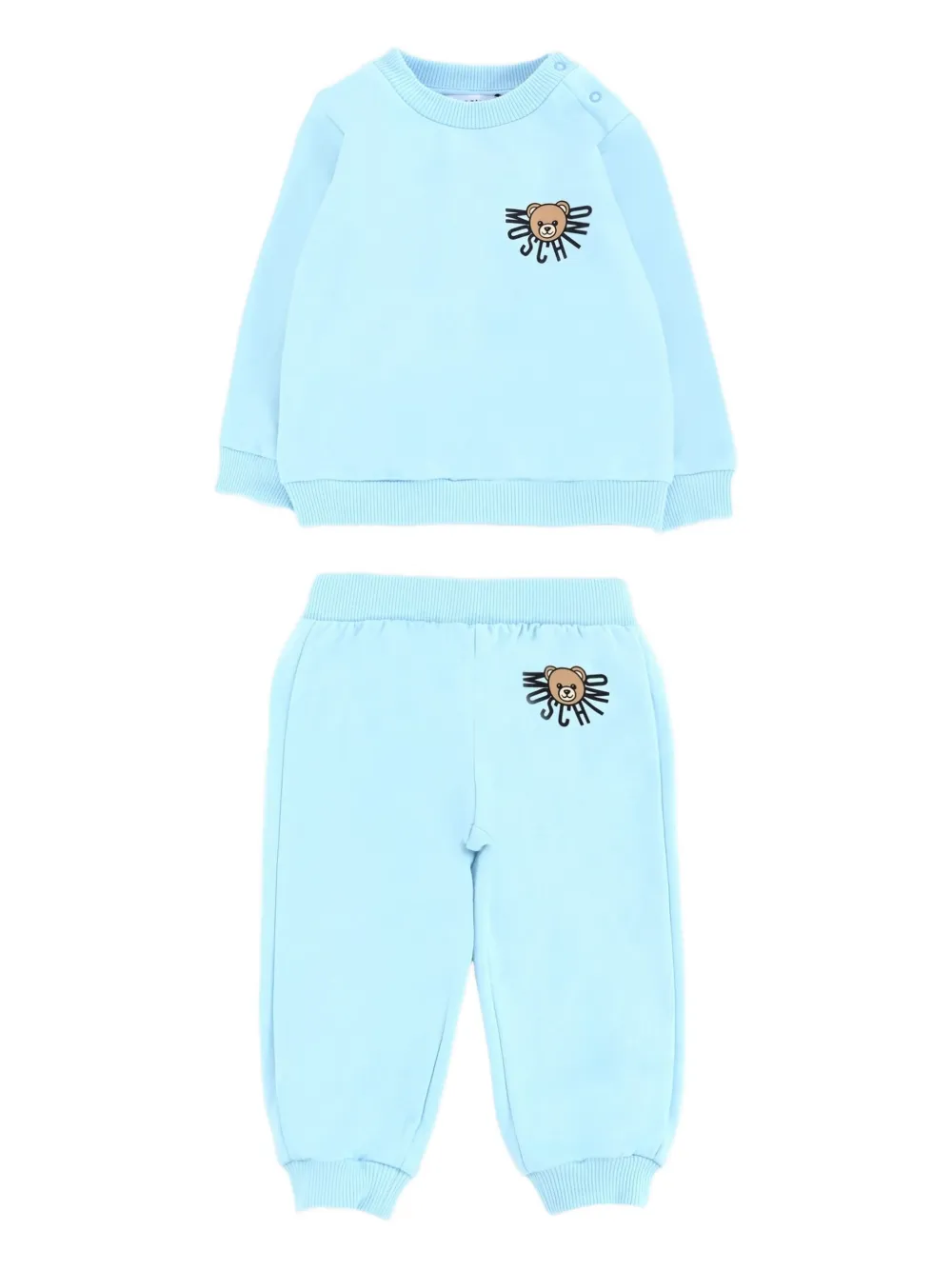 Moschino Kids Trainingspak met teddybeerprint Blauw