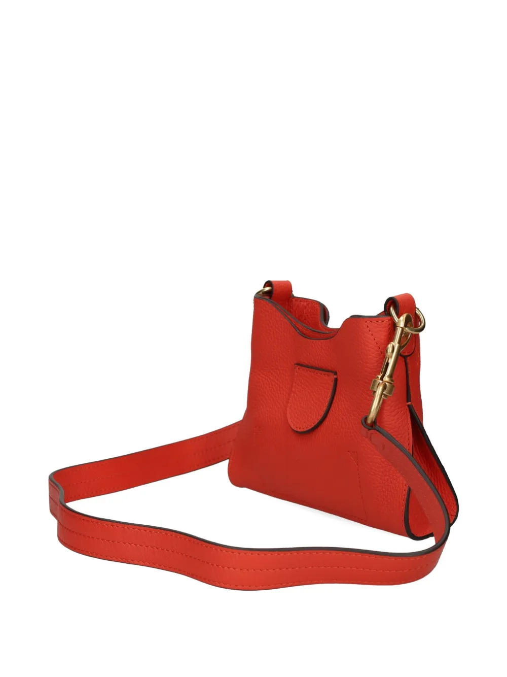 See by Chloé Joan leren kleine crossbodytas met gevlochten ring Oranje