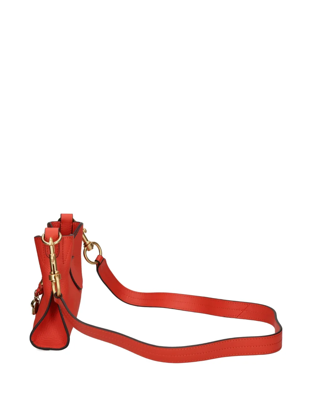 See by Chloé Joan leren kleine crossbodytas met gevlochten ring Oranje