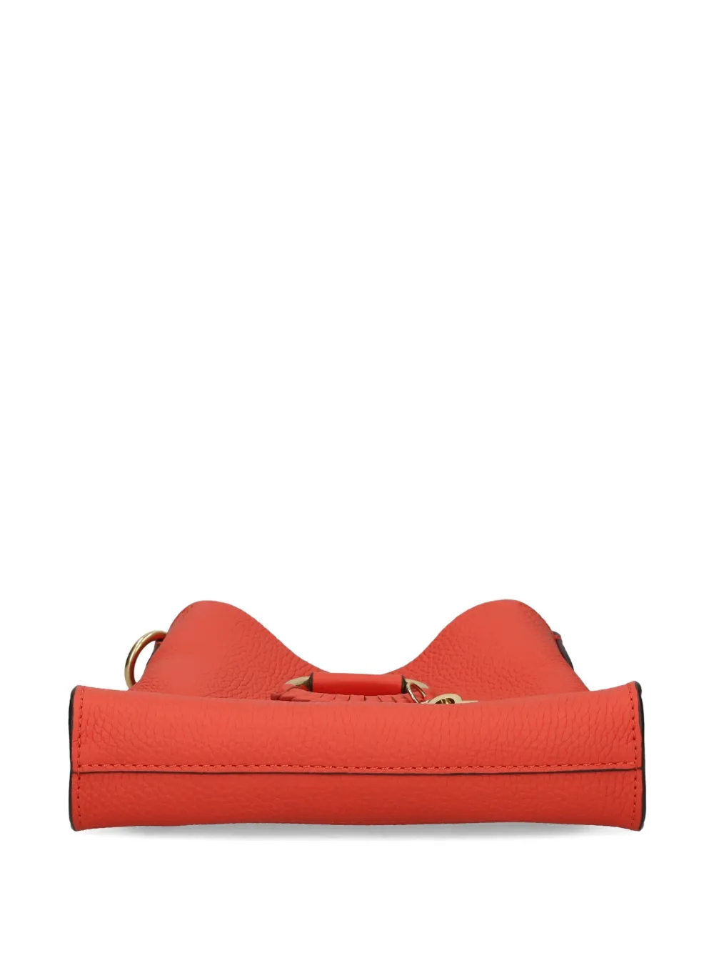 See by Chloé Joan leren kleine crossbodytas met gevlochten ring Oranje
