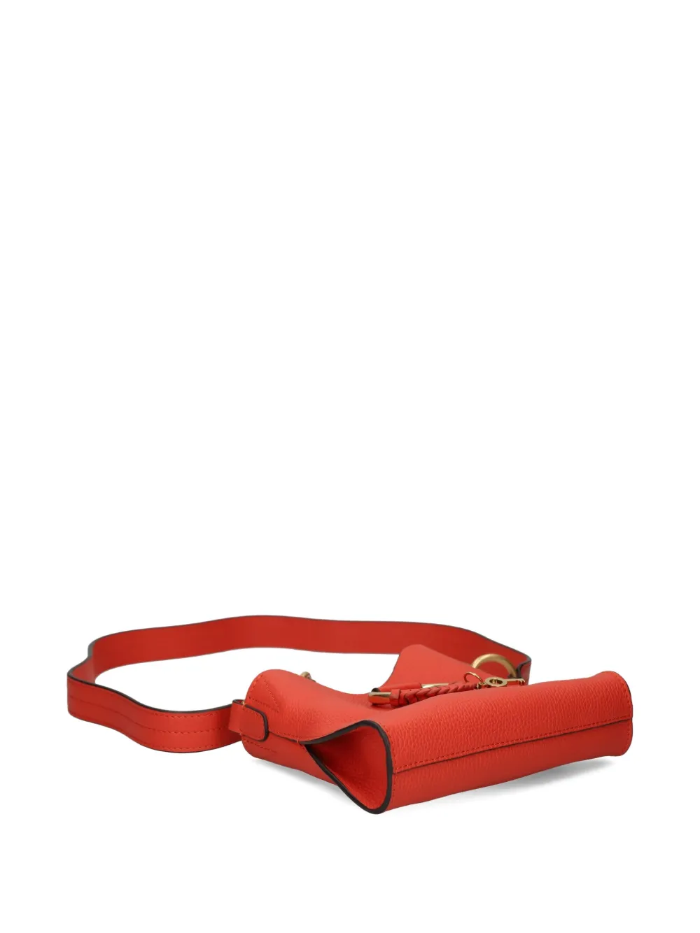 See by Chloé Joan leren kleine crossbodytas met gevlochten ring Oranje