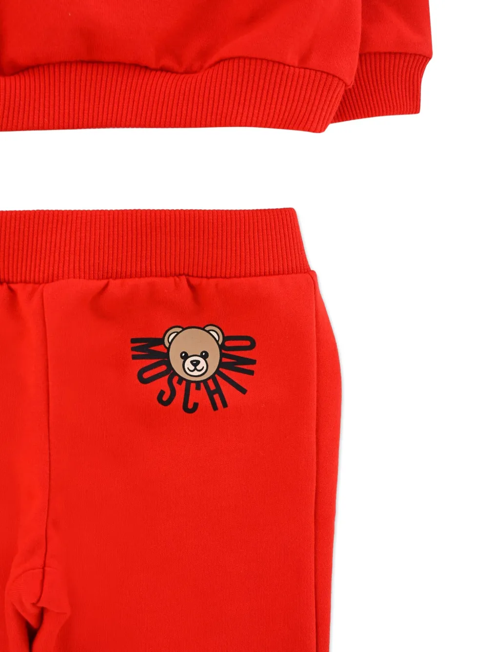 Moschino Kids Trainingspak met teddybeerprint Rood