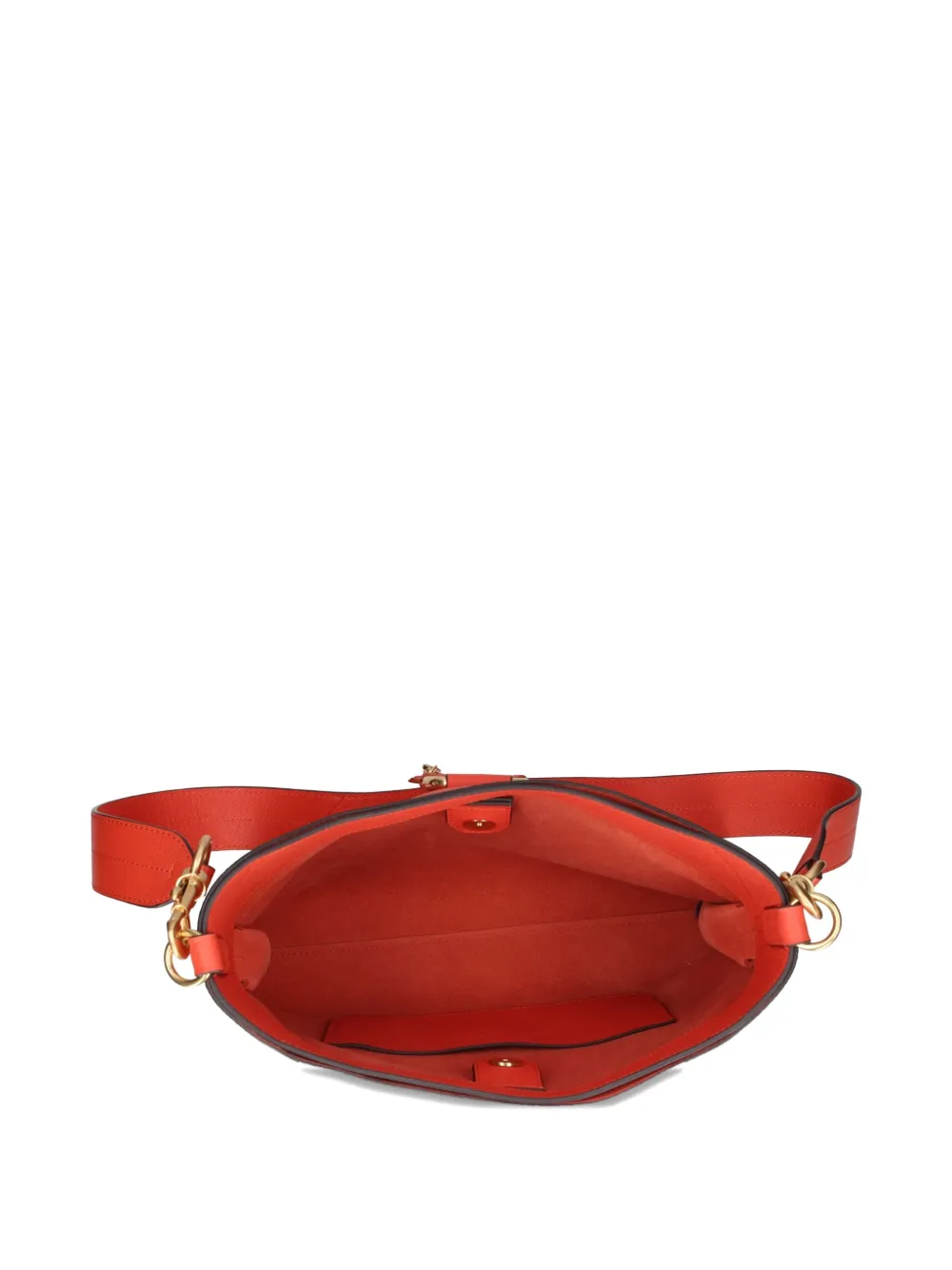 See by Chloé Joan leren schoudertas met ringdetail Oranje