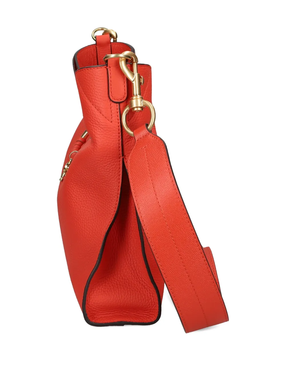 See by Chloé Joan leren schoudertas met ringdetail Oranje