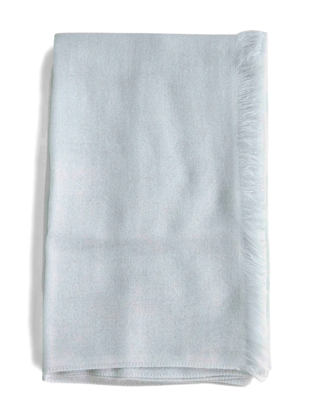 Brunello Cucinelli rectangular fringed scarf Blauw
