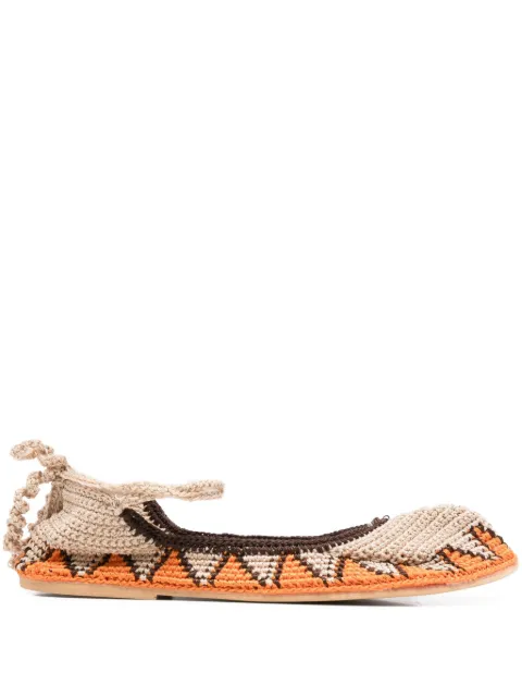 SLO_HAND_MADE crochet flat pumps