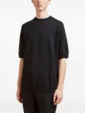 Aiezen half-length-sleeve crew-neck T-shirt - Black