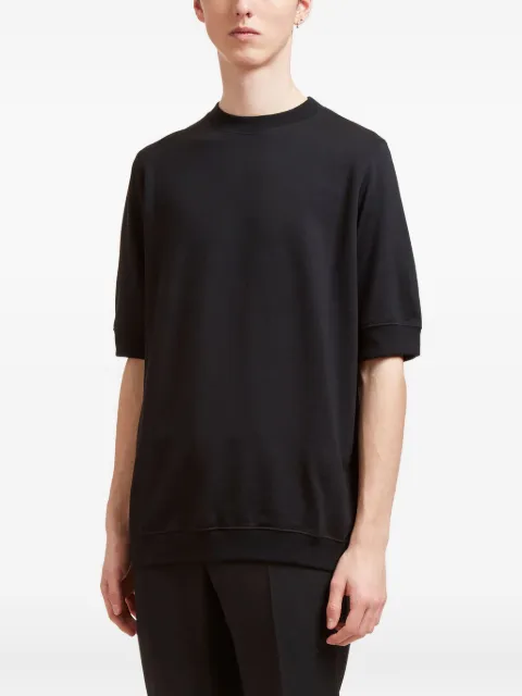 Aiezen half-length-sleeve crew-neck T-shirt