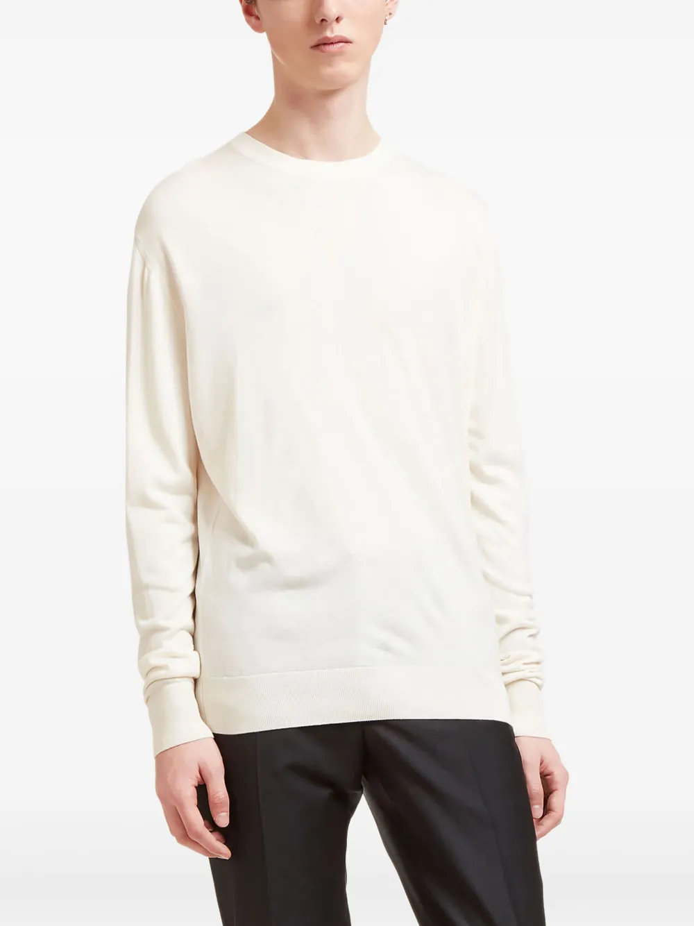 Aiezen crew-neck knitted sweater | White | Image 1