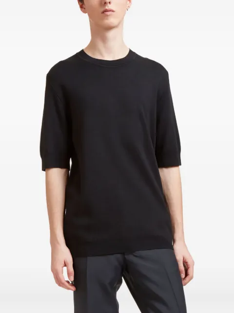 Aiezen crew-neck half-sleeve T-shirt