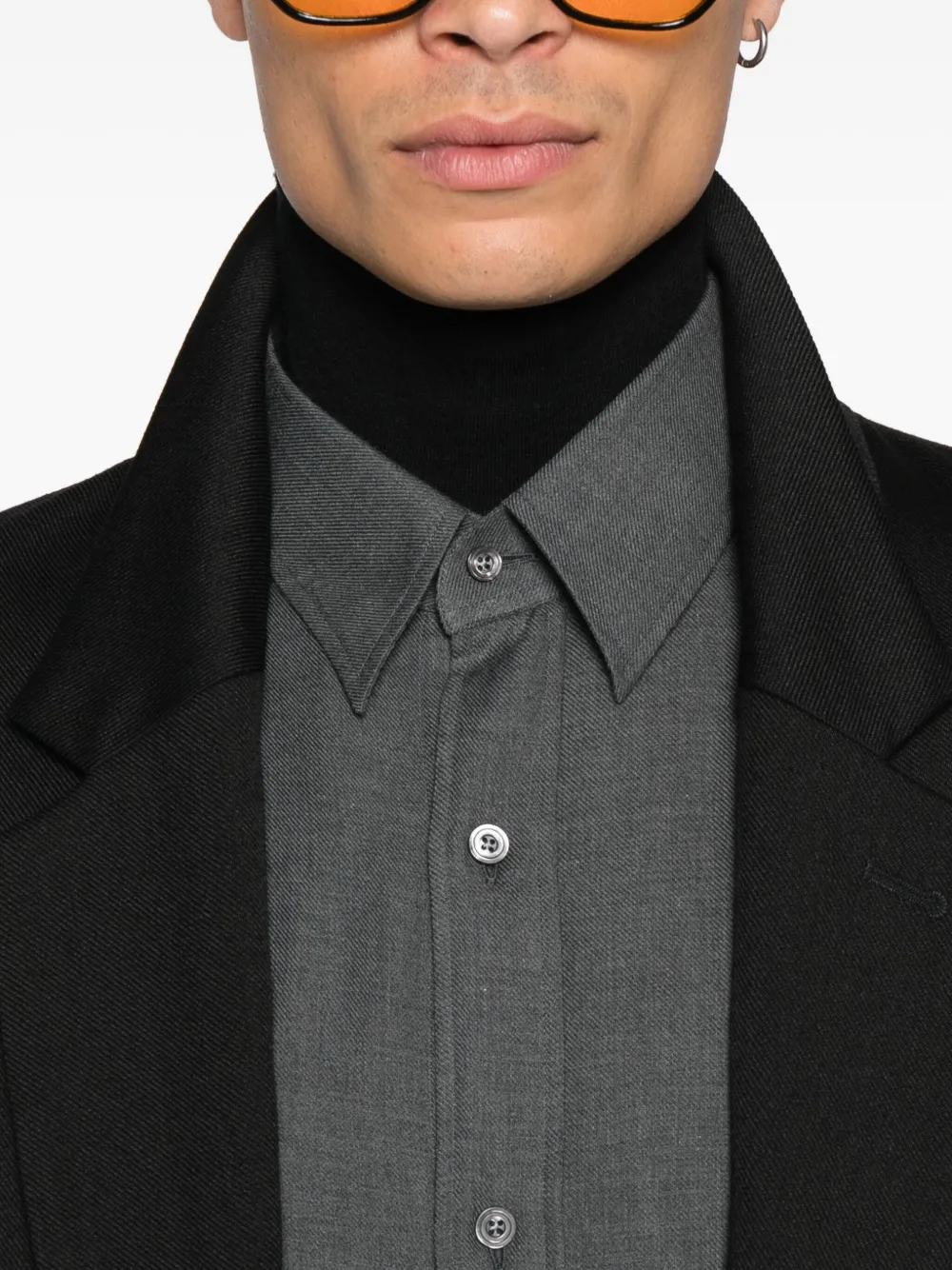 TOM FORD long-sleeve button-up shirt Grijs