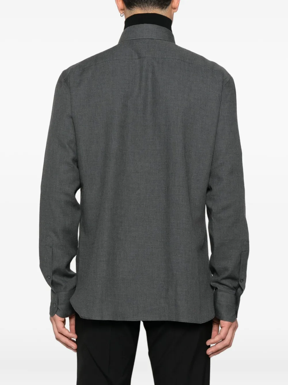 TOM FORD long-sleeve button-up shirt Grijs