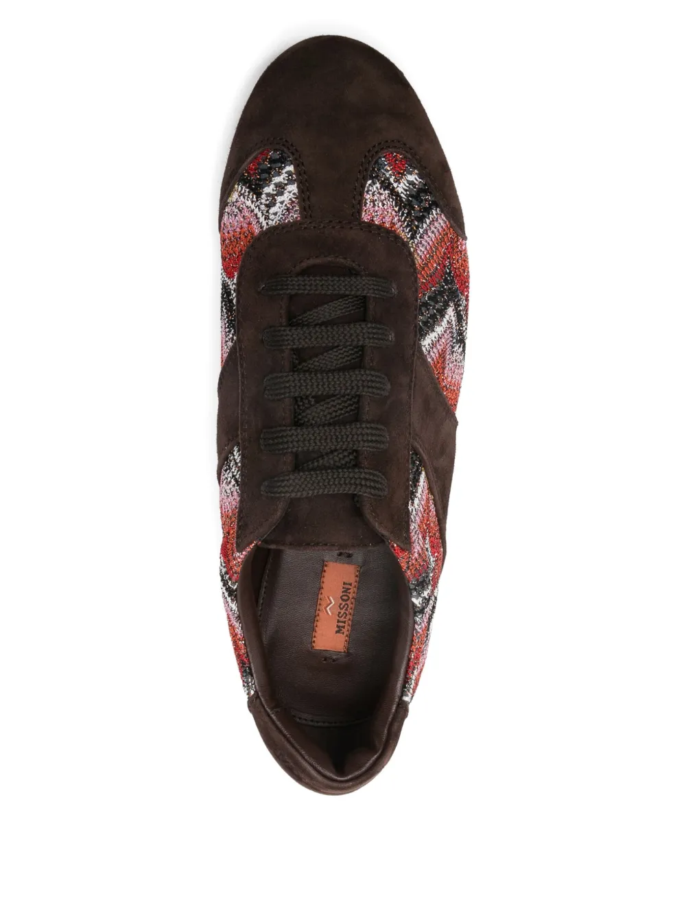 Missoni patterned suede trainers Brown