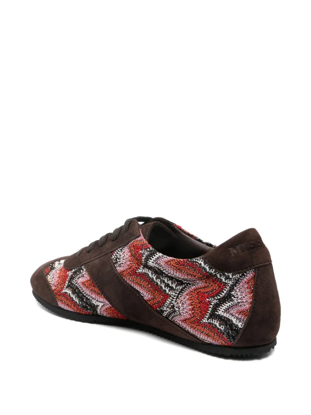 Missoni patterned suede trainers Brown