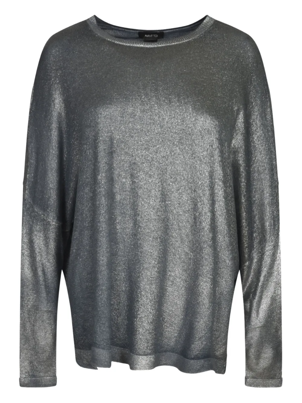 Avant Toi Metallic trui met lange mouwen Grijs