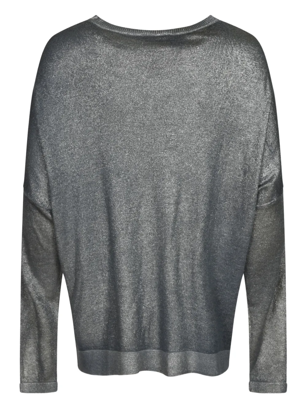 Avant Toi Metallic trui met lange mouwen Grijs