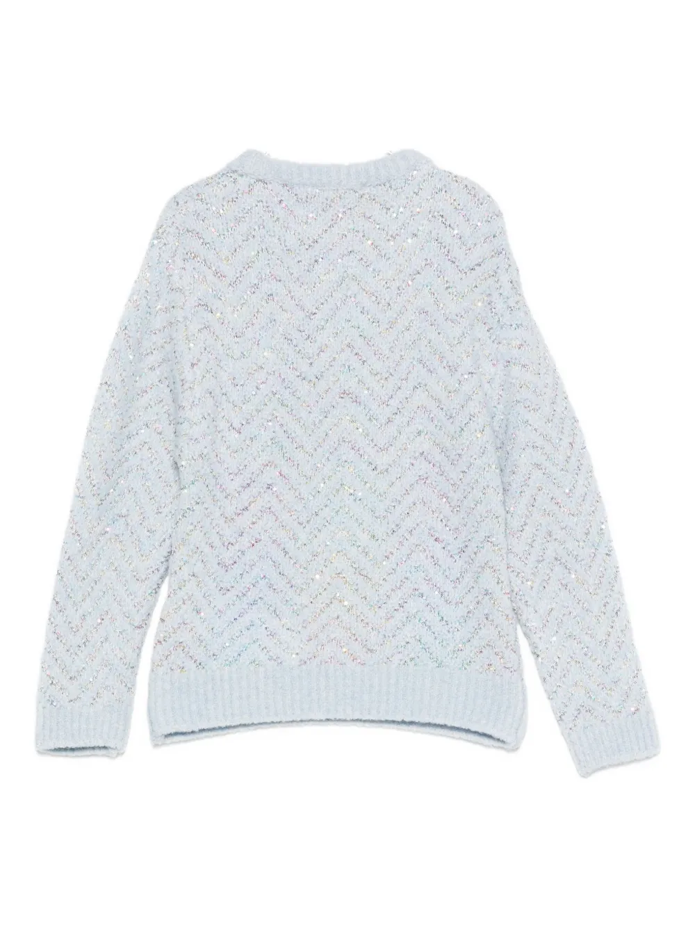 Missoni Kids Trui met chevron streep en pailletten Blauw