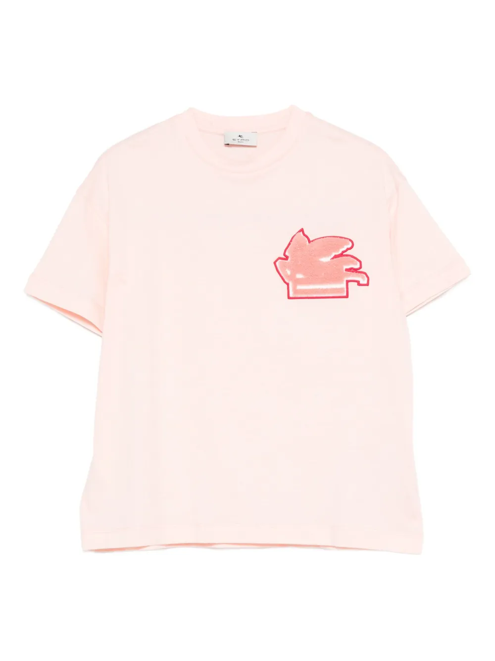 ETRO KIDS T-shirt met Pegaso-patch Roze