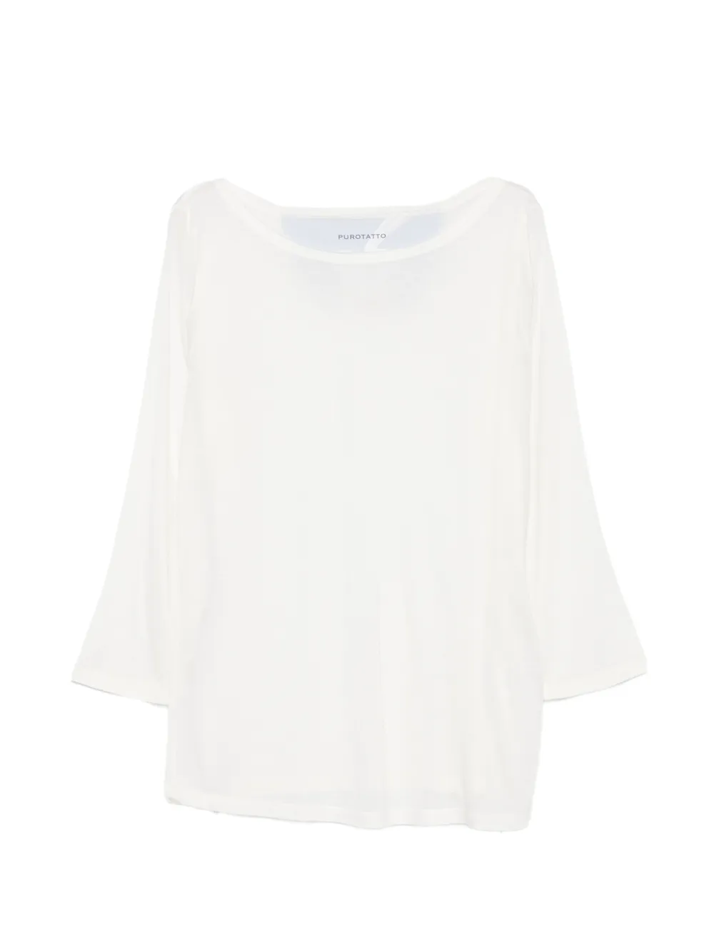 Purotatto boat-neck T-shirt - Toni neutri