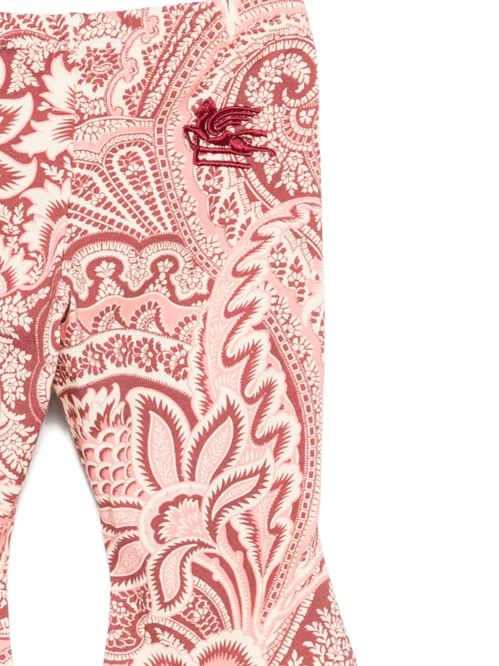 ETRO KIDS Flared broek met paisley-print Beige