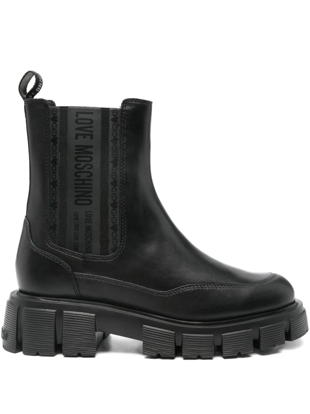 Love Moschino 40mm leather chunky boots Black