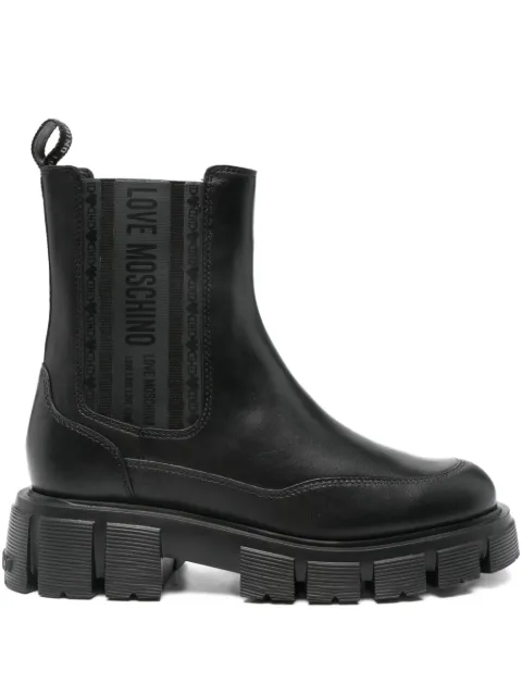 Love Moschino 40mm leather chunky boots
