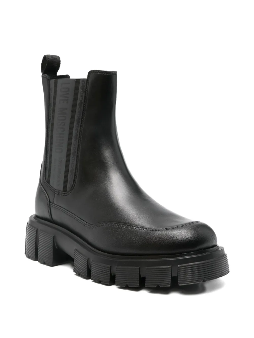 Love Moschino 40mm leather chunky boots Black