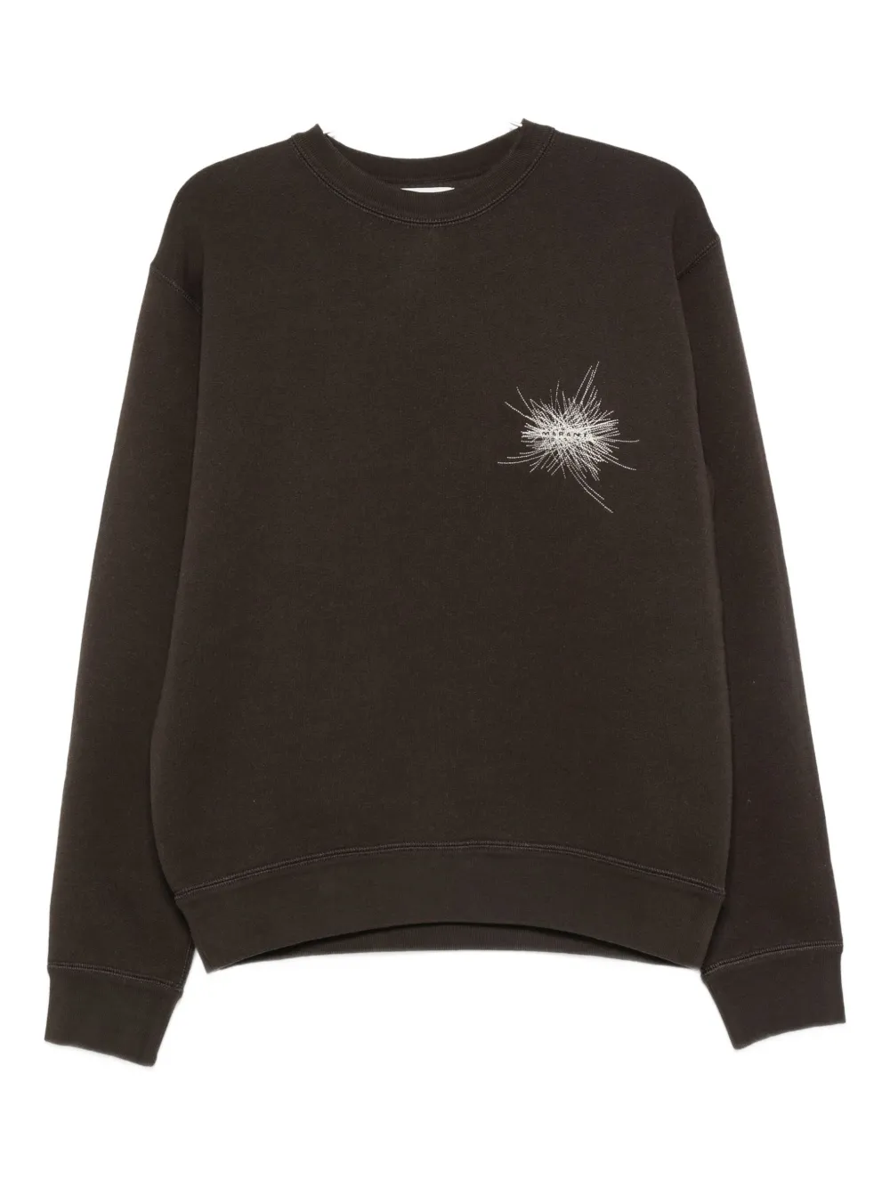 MARANT Sweater met geborduurde details en ronde hals Groen