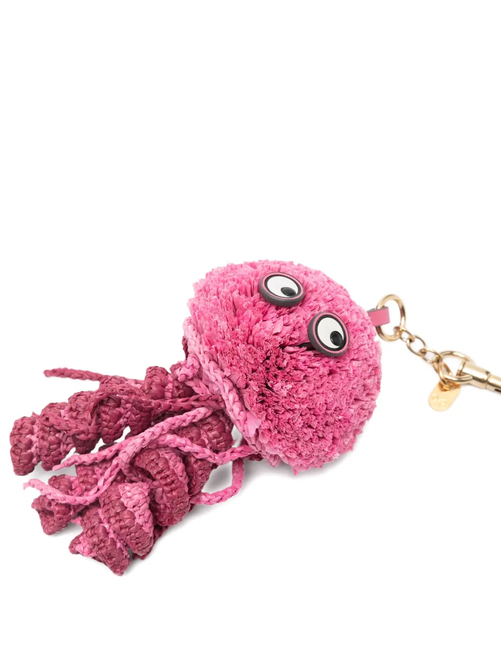 Anya Hindmarch Jellyfish tassenbedel met pompon Roze