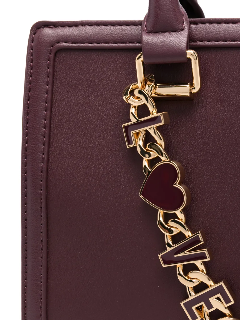 Love Moschino chain-embellished tote bag Rood