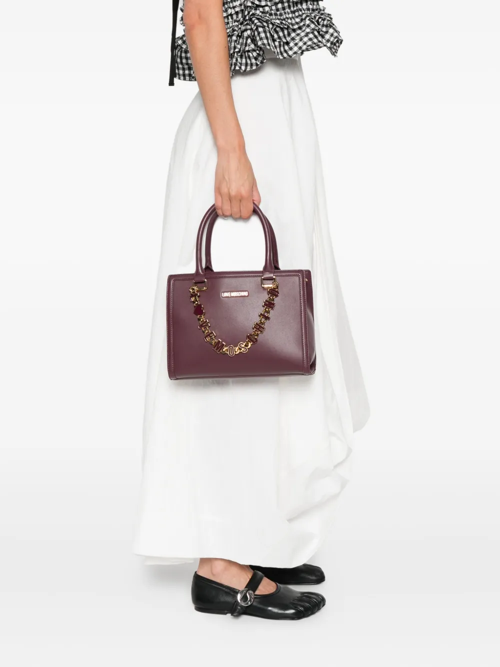 Love Moschino chain-embellished tote bag | Image 2