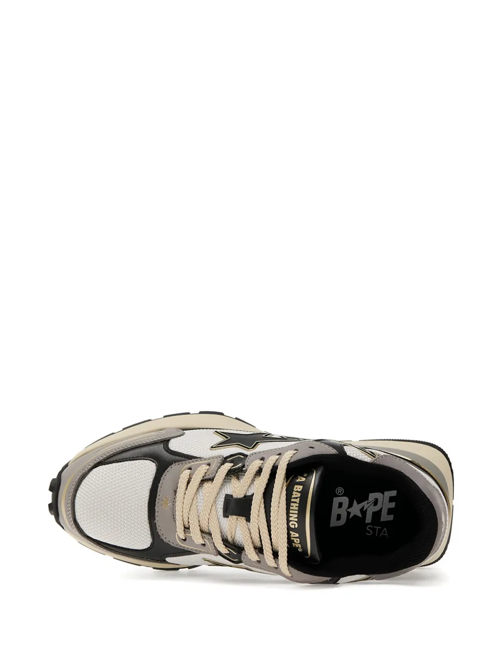 A BATHING APE star-lightning sneakers Black