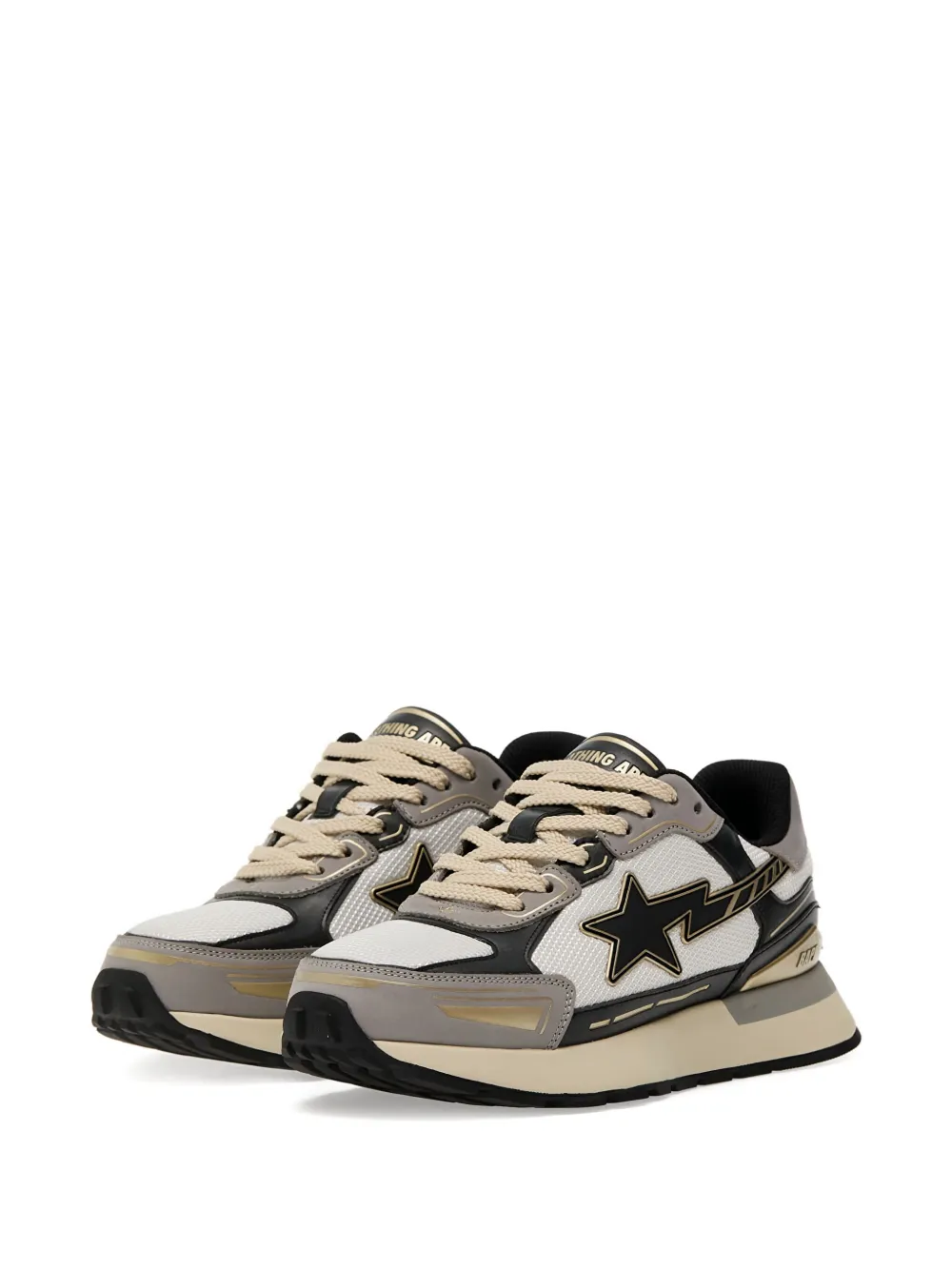 A BATHING APE star-lightning sneakers Black