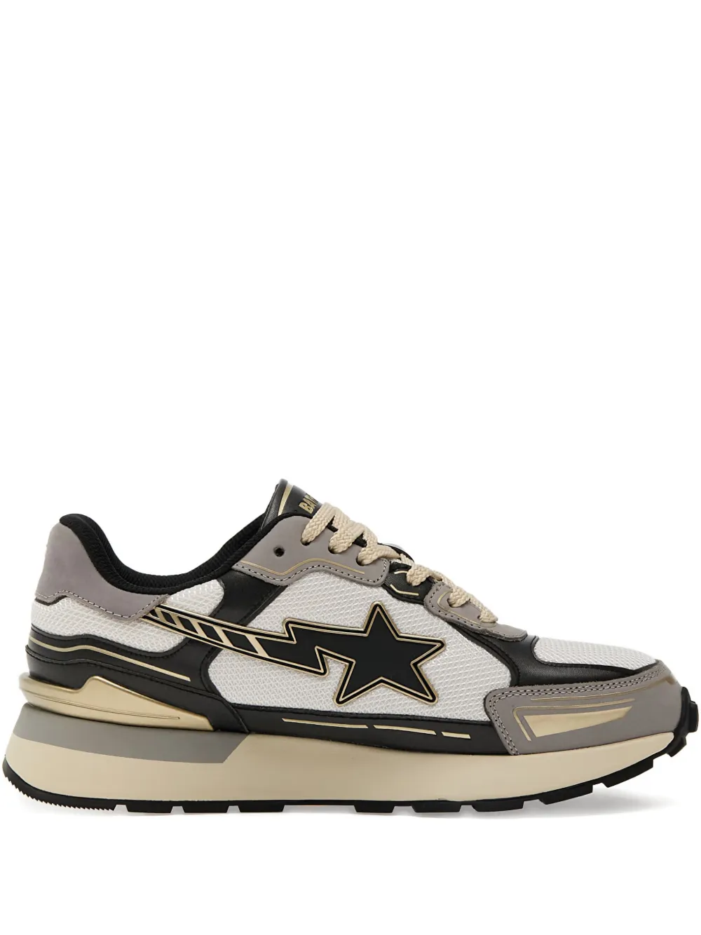 A BATHING APE star-lightning sneakers Black