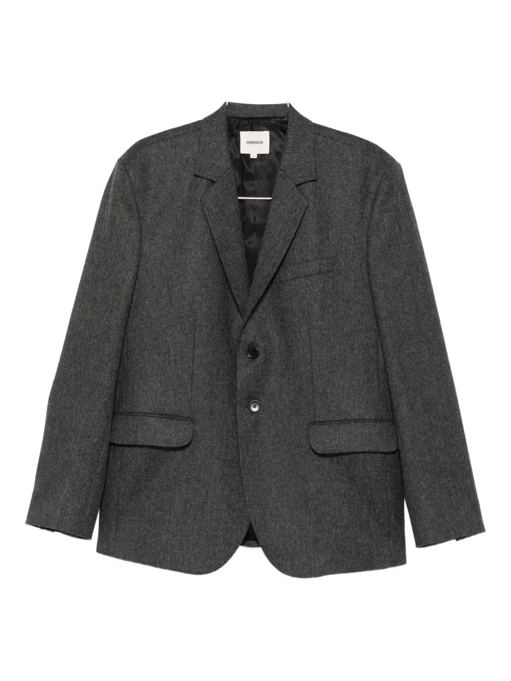 Noyoco Two-button Notched Jacket In Gray