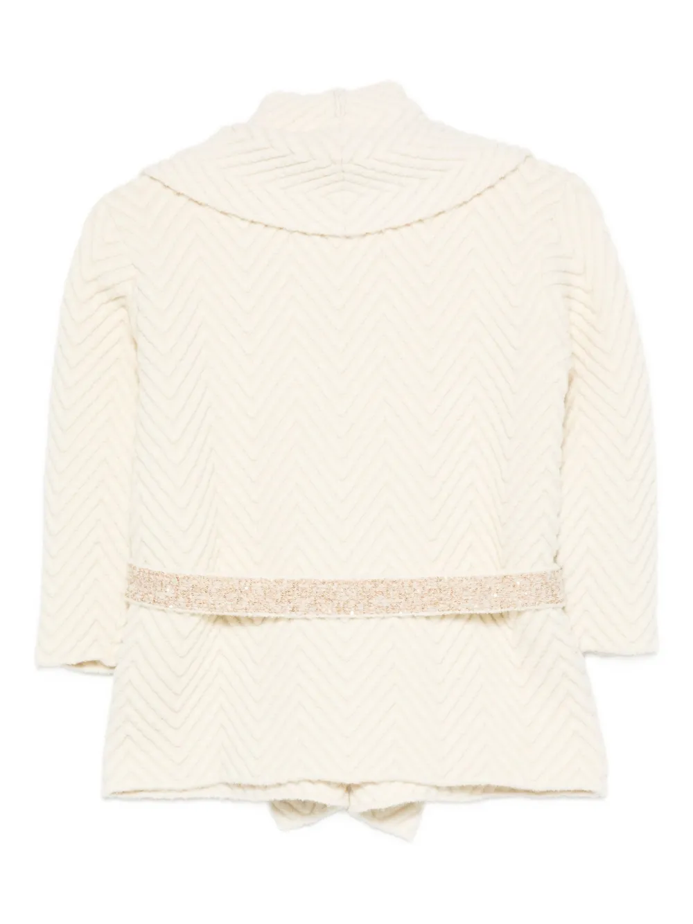 Missoni Kids Jack met visgraatpatroon en ceintuur Beige