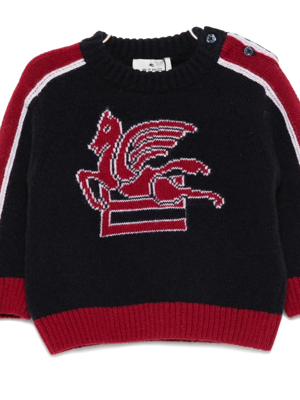 ETRO KIDS Trui met Pegasus-patroon Blauw