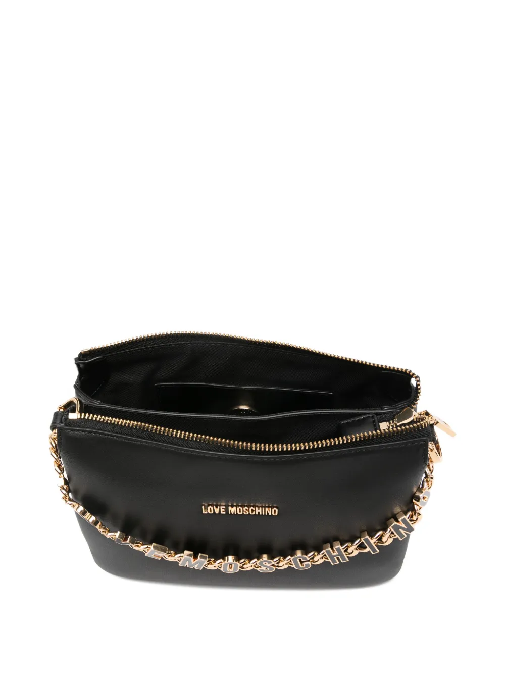 Love Moschino chain-embellished tote bag Zwart