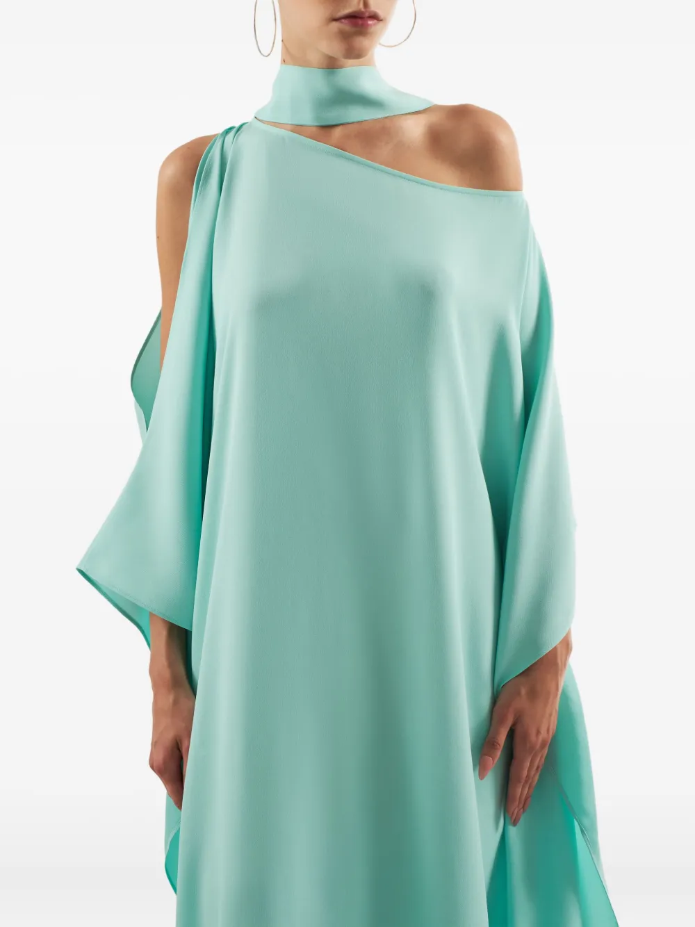 Taller Marmo Barths maxi-jurk met asymmetrische hals Blauw