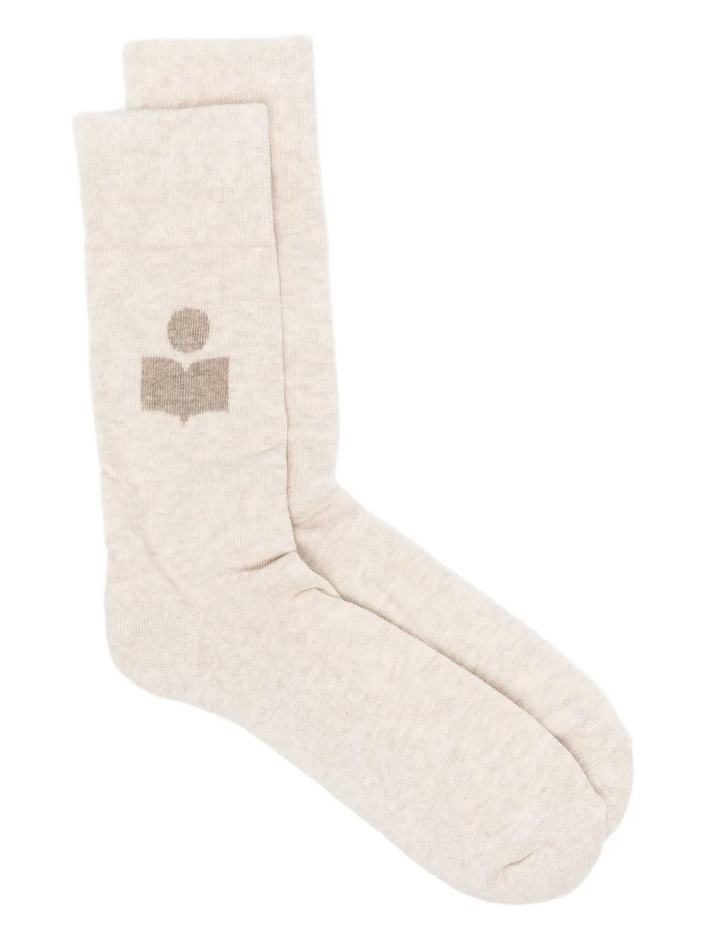 MARANT Sokken met geborduurd logo Beige