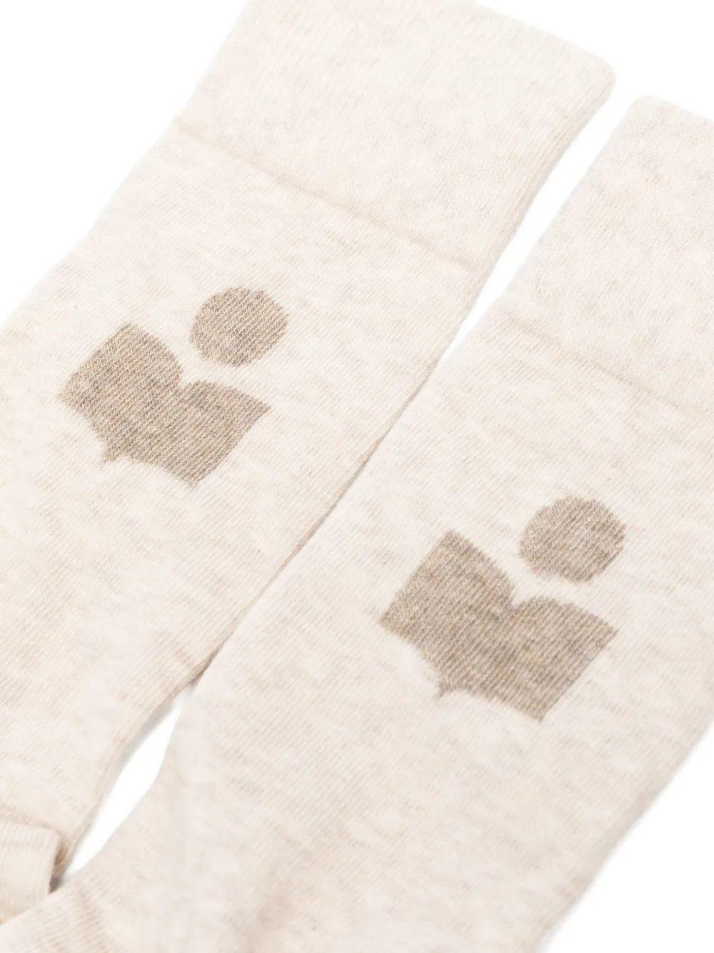 MARANT Sokken met geborduurd logo Beige