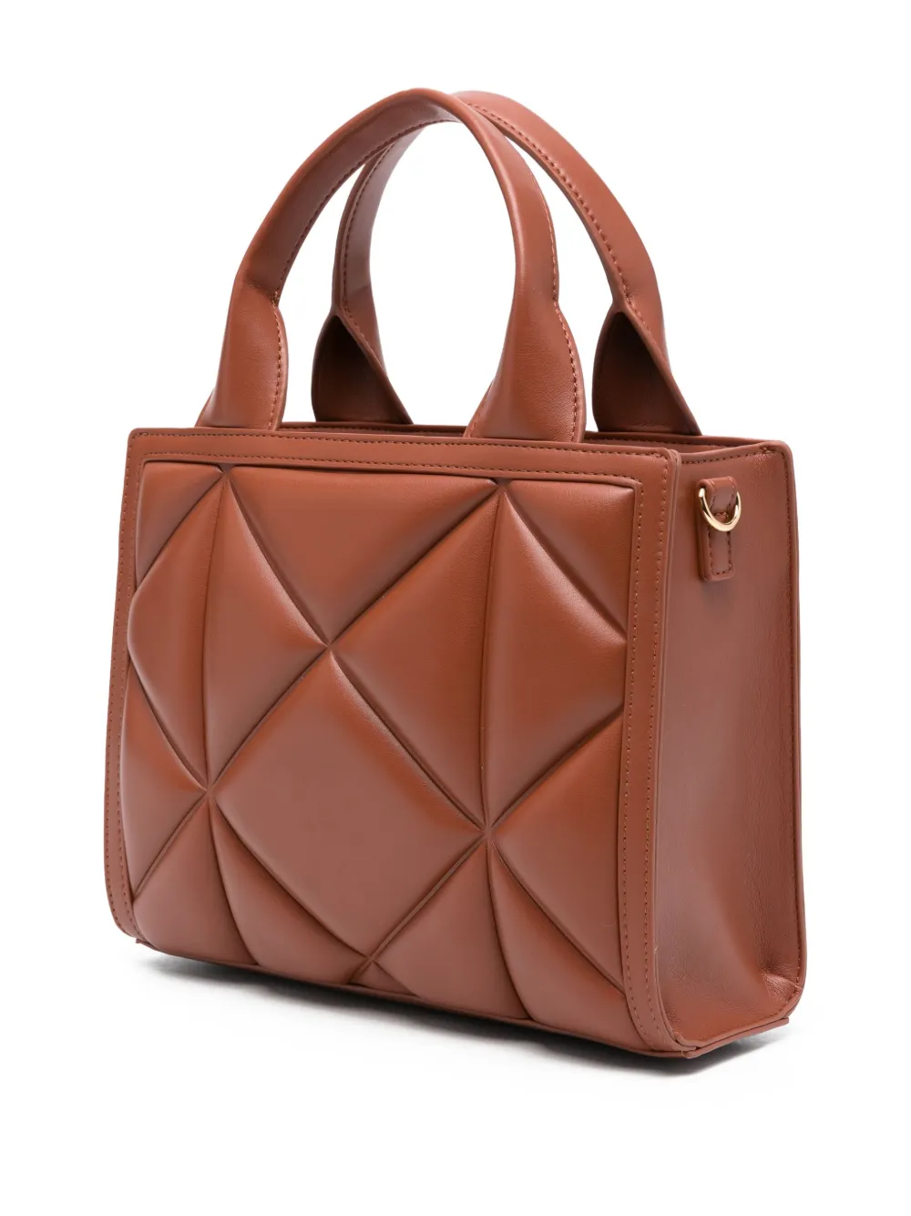 Love Moschino quilted logo-plaque tote bag Bruin