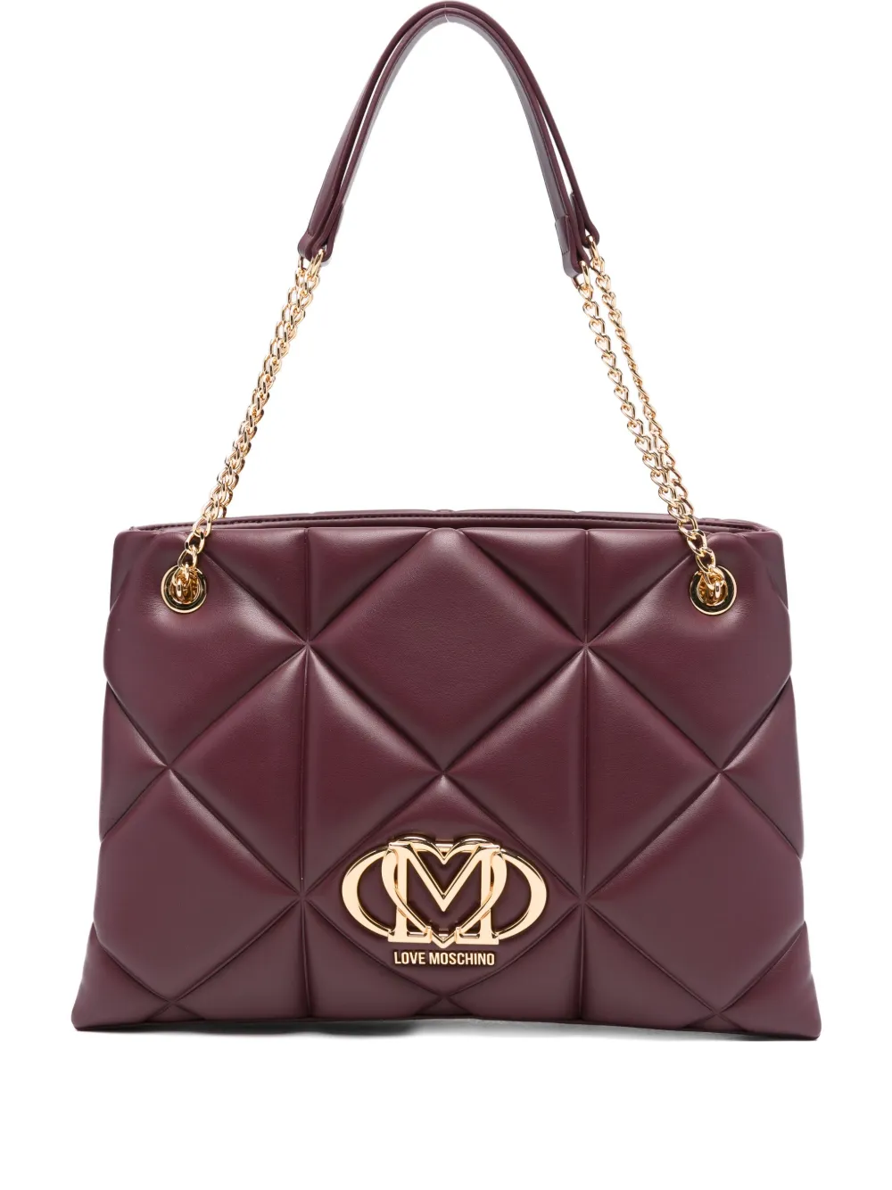 Love Moschino quilted chain-strap tote bag Paars