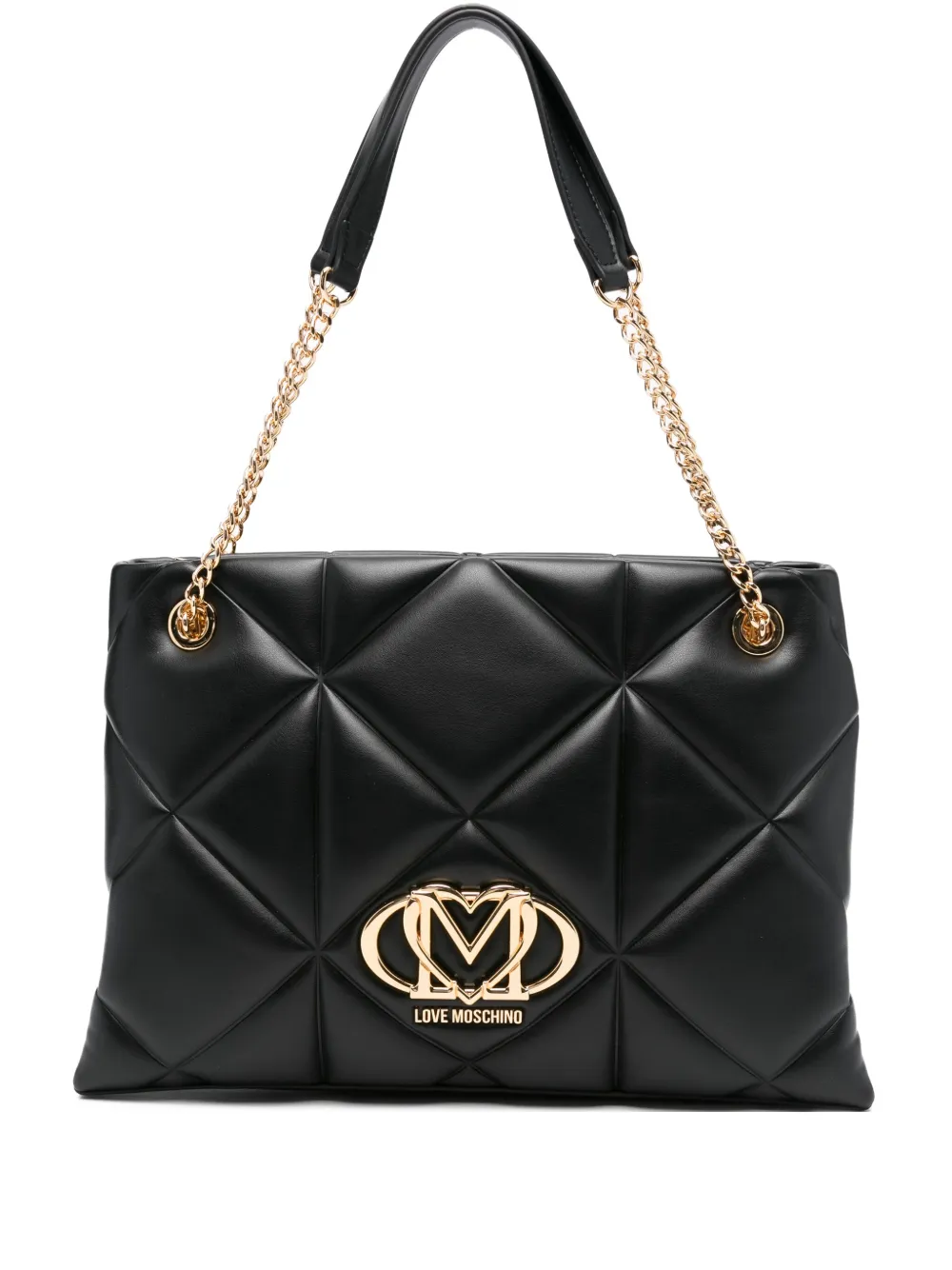 Love Moschino quilted shoulder bag Zwart
