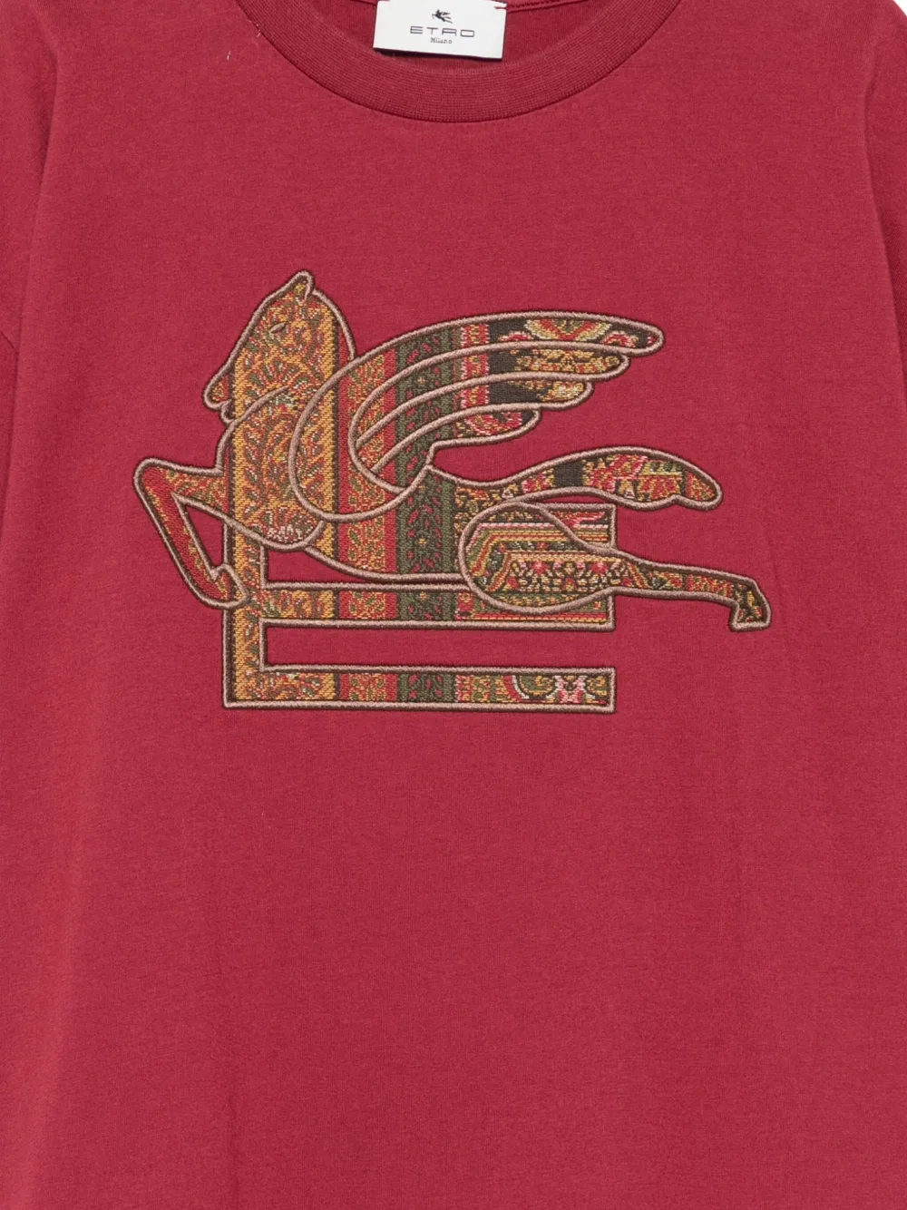 ETRO KIDS T-shirt met Pegasus-patroon Rood